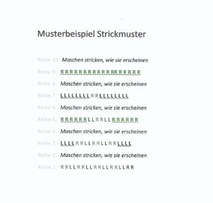 Strickmuster 300x287 - Pixie Mütze stricken DIY