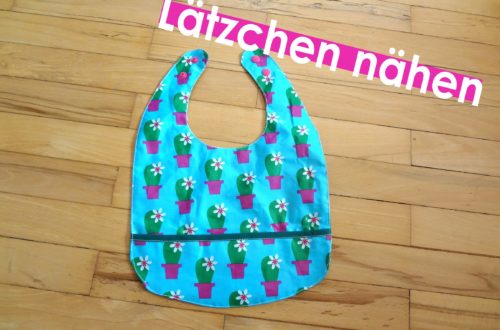 Lätzchen thumbnail 500x330 - Abwischbares Lätzchen mit Auffang nähen DIY